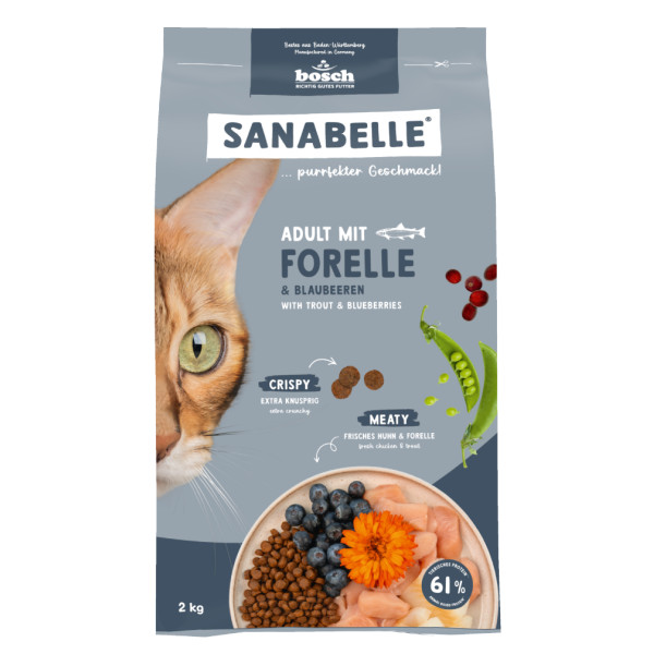 Sanabelle Sanabelle Adult met forel en bosbessen kattenvoer 2 x 8 kg