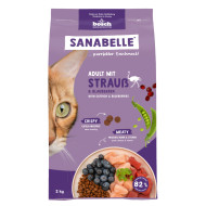Sanabelle Adult met struisvogel en bosbessen kattenvoer 2 kg