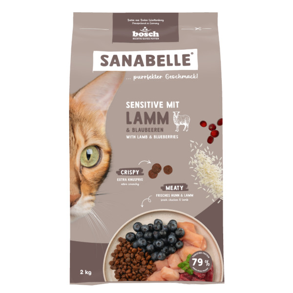 Sanabelle Sanabelle Sensitive met lam en bosbessen kattenvoer 8 kg