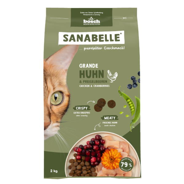 Sanabelle Sanabelle Grande met kip en cranberries kattenvoer 8 kg