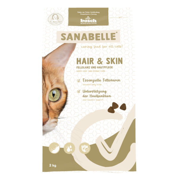 Sanabelle Sanabelle Hair & Skin kattenvoer 2 x 8 kg