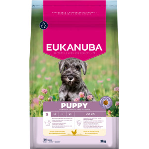 Eukanuba Puppy Small kip hondenvoer 3 x 3 kg afbeelding