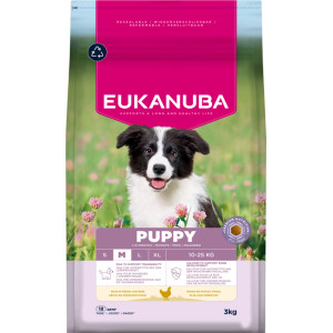 Afbeelding Eukanuba Puppy Medium Breed kip hondenvoer 3 kg door Brekz.nl