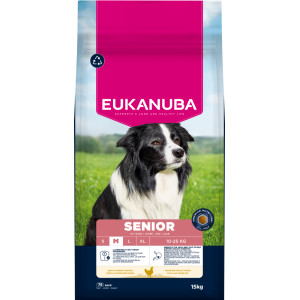 Afbeelding Eukanuba Caring Senior Medium Breed kip hondenvoer 15 kg door Brekz.nl