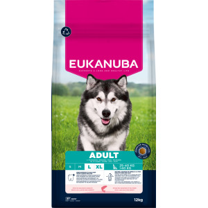 Afbeelding Eukanuba Adult Large met zalm & gerst hondenvoer 2 x 12 kg door Brekz.nl