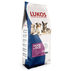 Lukos Adult met eend - premium hondenvoer 2 x 12 kg afbeelding
