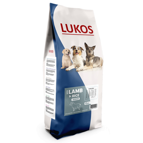 Lukos Lukos Senior met lam & rijst - premium hondenvoer 2 x 12 kg