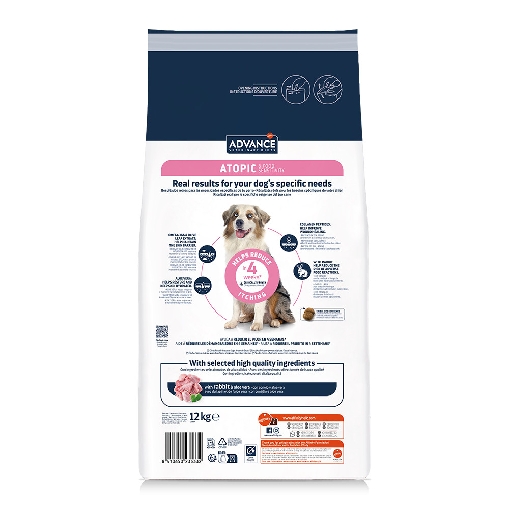 Advance Veterinary Diets Atopic Medium Maxi met konijn hondenvoer