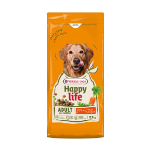 Happy Life Adult met rundsmaak hondenvoer 12,5 kg afbeelding