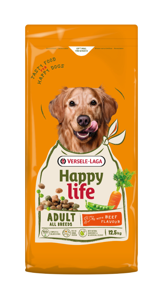 Happy Life Adult met rundsmaak hondenvoer