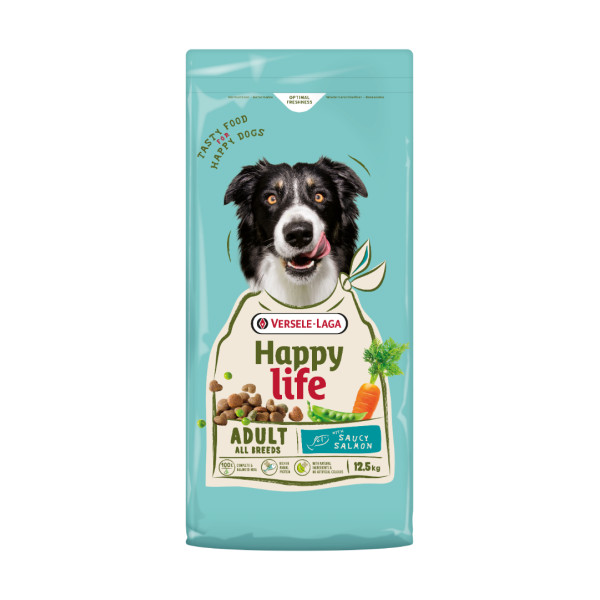 Happy Life Happy Life Adult met zalm hondenvoer 12,5 kg