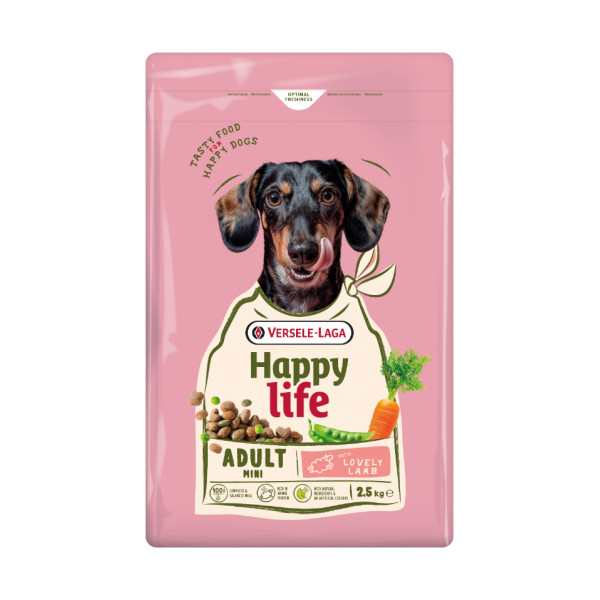 Happy Life Happy Life Adult Mini met lam hondenvoer 4 x 2,5 kg