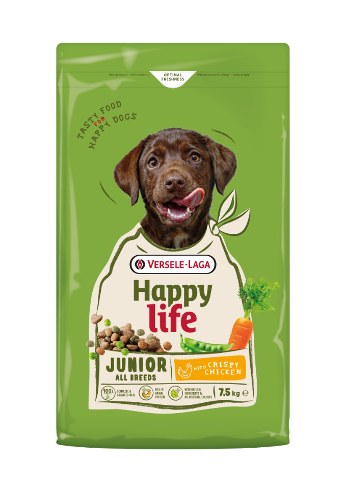 Happy Life Junior met kip hondenvoer