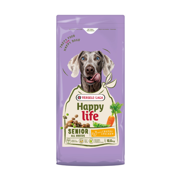 Happy Life Happy Life Senior met kip hondenvoer 12,5 kg