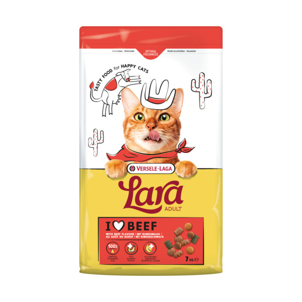 Versele-Laga Versele-Laga Lara Adult met rundsmaak kattenvoer 7 kg