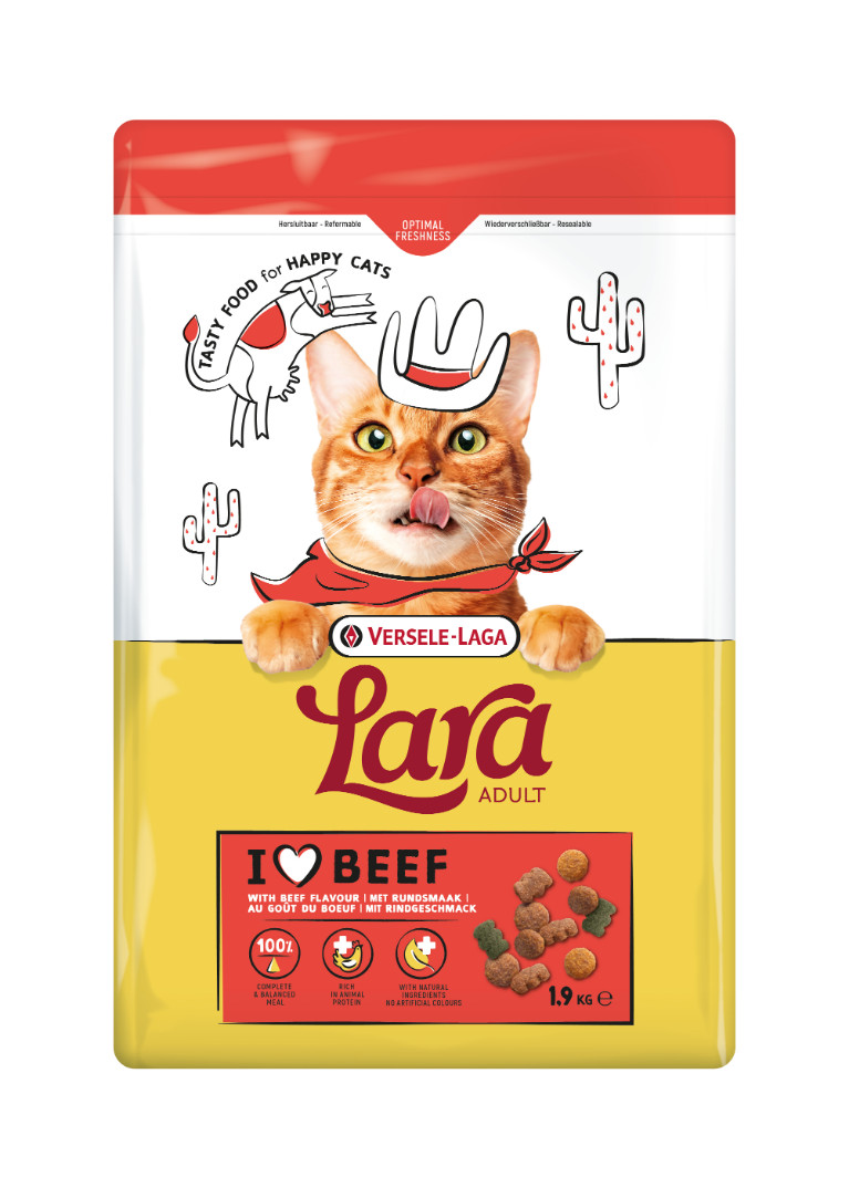 Versele-Laga Lara Adult met rundsmaak kattenvoer