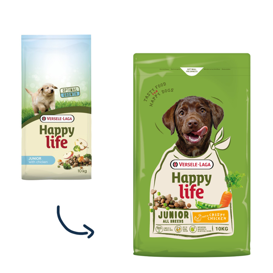 Happy Life Junior met kip hondenvoer