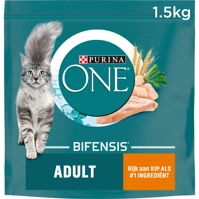 Purina One Adult Kip Volkoren Granen kattenvoer