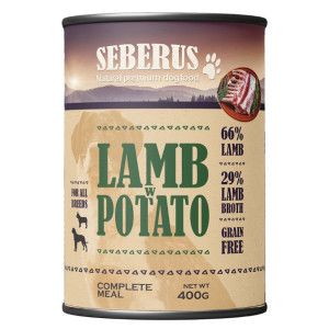 Seberus Lamb w/Potato graanvrij natvoer hond 6 x 400 g