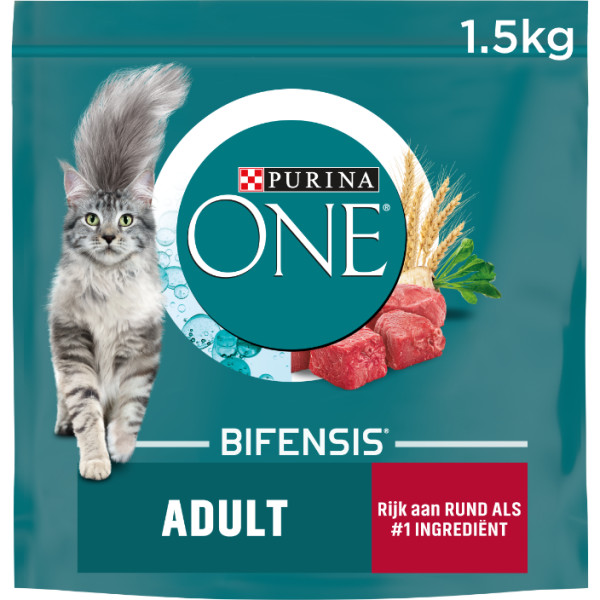 Purina One Purina One Adult met rund kattenvoer 2 x 1,5 kg