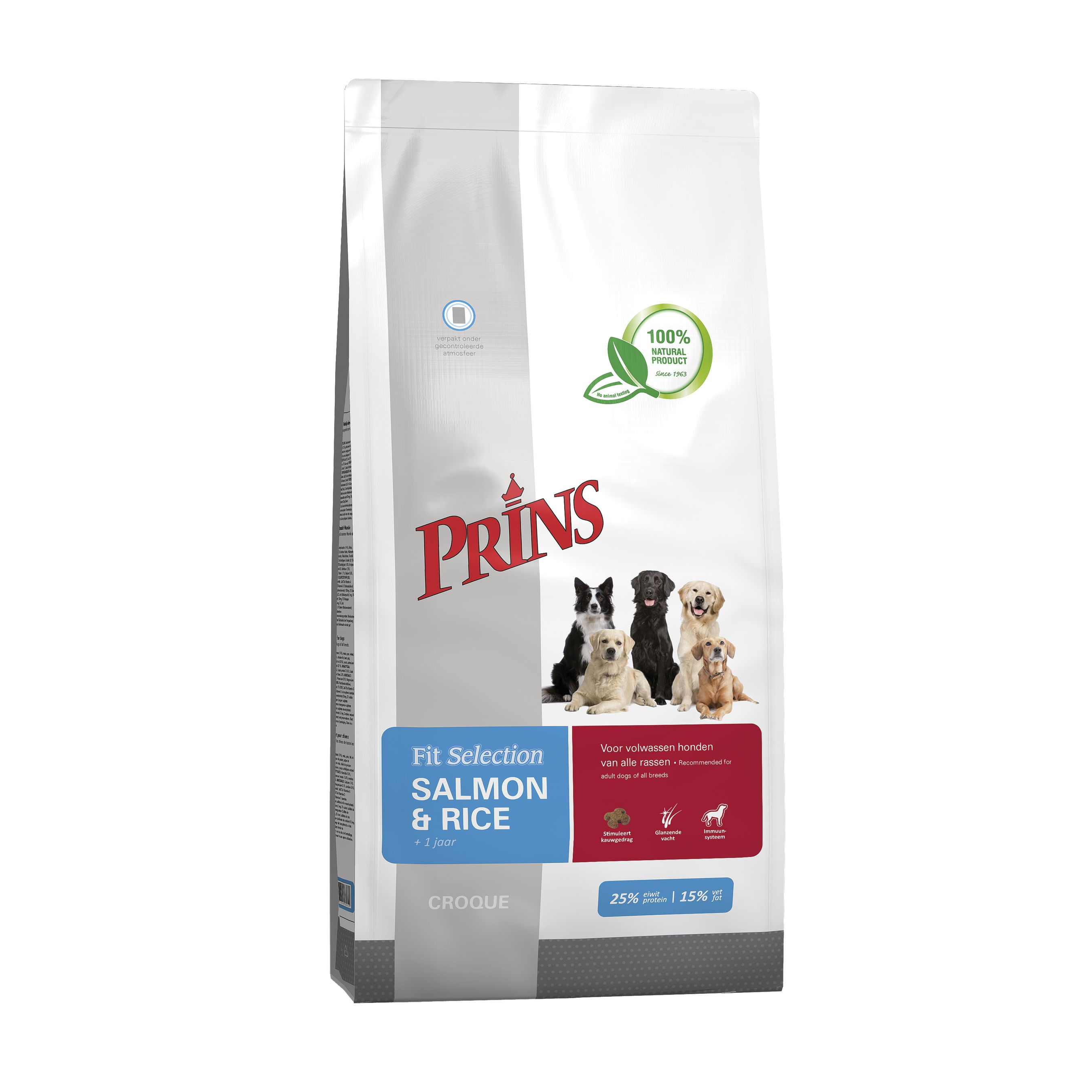 Prins Fit Selection met zalm en rijst hondenvoer