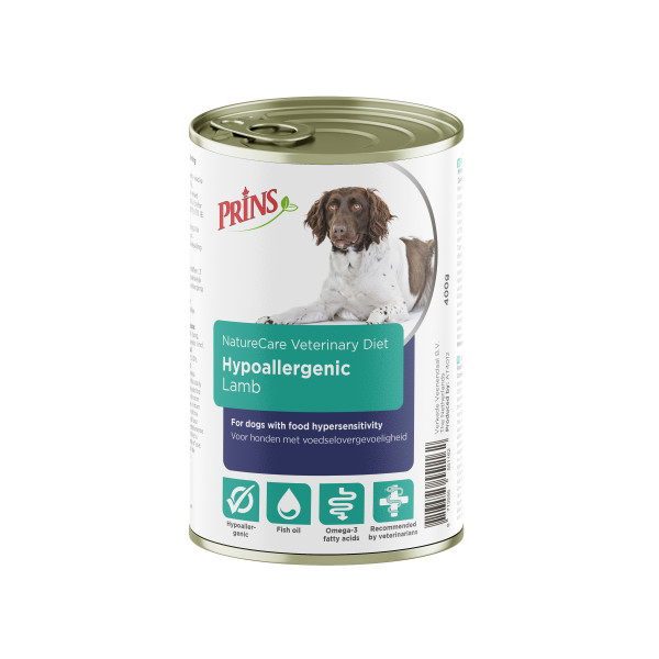 Prins Prins NatureCare Diet Hypoallergenic lam natvoer hond 2 trays (12 x 375 g)