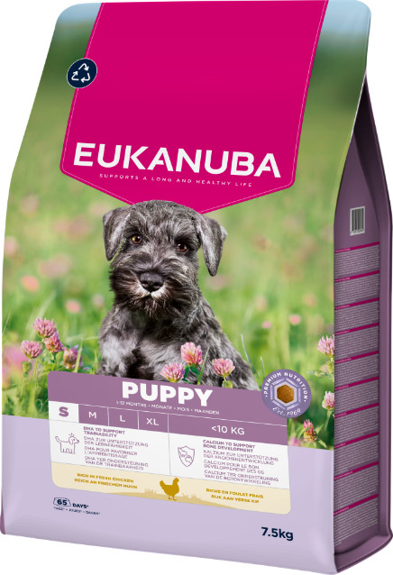 EUKANUBA premium hondenvoer met kip voor kleine rassen - droogvoer voor puppy honden, 3 kg EUKANUBA premium hondenvoer met kip voor kleine rassen - droogvoer voor puppy honden, 3 kg