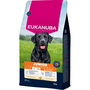 Eukanuba Junior Large kip hondenvoer 2 x 15 kg afbeelding