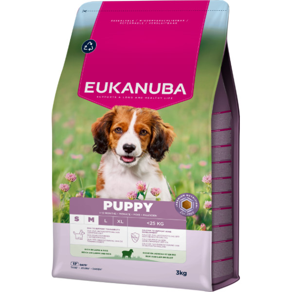 Eukanuba Eukanuba Puppy Small Medium met lam en rijst hondenvoer 2 x 12 kg