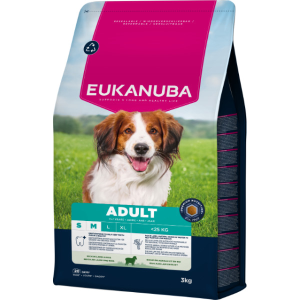 Eukanuba Eukanuba Adult Lam & Rijst Small/Medium Hondenvoer 12 kg