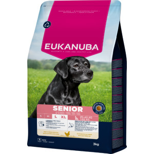 Eukanuba Senior Large met verse kip hondenvoer 3 kg afbeelding