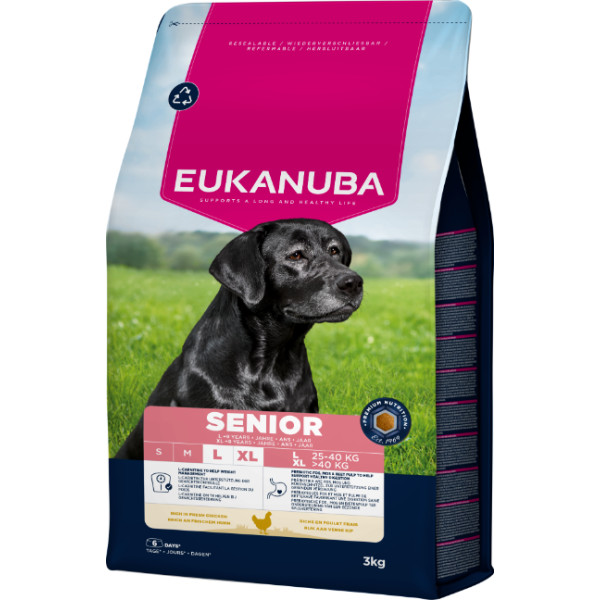 Eukanuba Eukanuba Senior Large met verse kip hondenvoer 15 kg