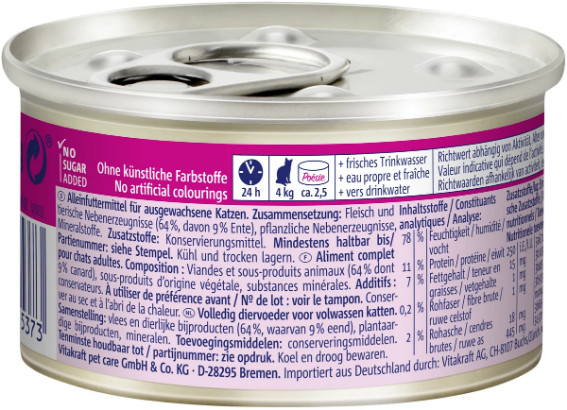 Vitakraft Poésie mousse met eend natvoer kat (12 x 85 g)