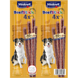 Vitakraft Beefstick met kalkoen hondensnack (4 st.) 3 verpakkingen afbeelding