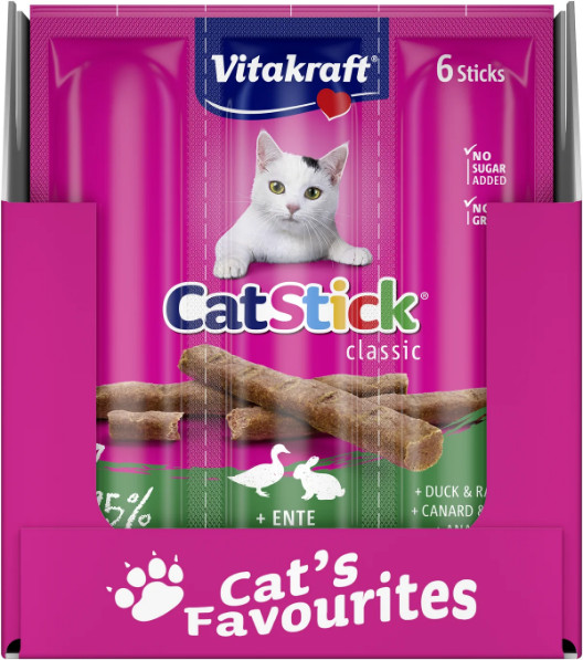 Vitakraft Catstick Classic met eend & konijn kattensnack