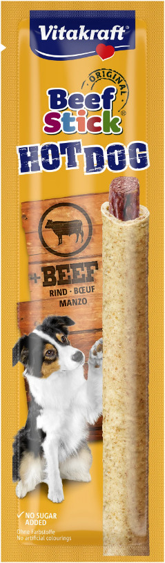 Vitakraft Beefstick Hot Dog met rund hondensnack