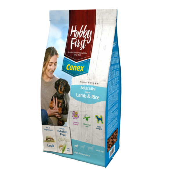 HobbyFirst Canex HobbyFirst Canex Adult Mini met lam en rijst hondenvoer 3 kg