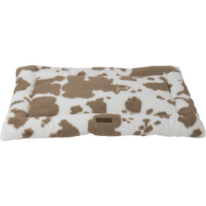 Animal Boulevard Cow Plush benchkussen wit/mokka L