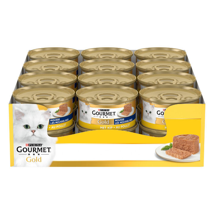 Gourmet Gold Mousse met kip kattenvoer