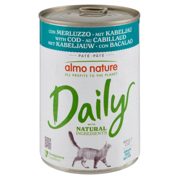 Almo Nature Almo Nature Daily met kabeljauw natvoer kat (400 g) 24 x 400 g