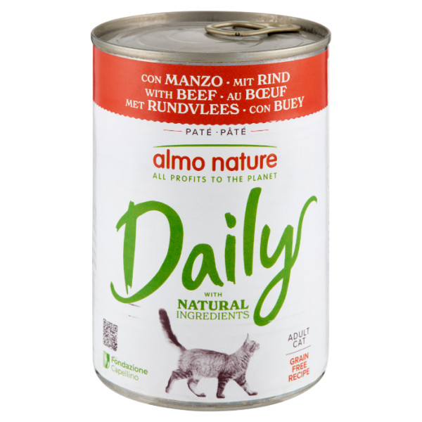 Almo Nature Almo Nature Daily met rund natvoer kat (400 g) 24 x 400 g