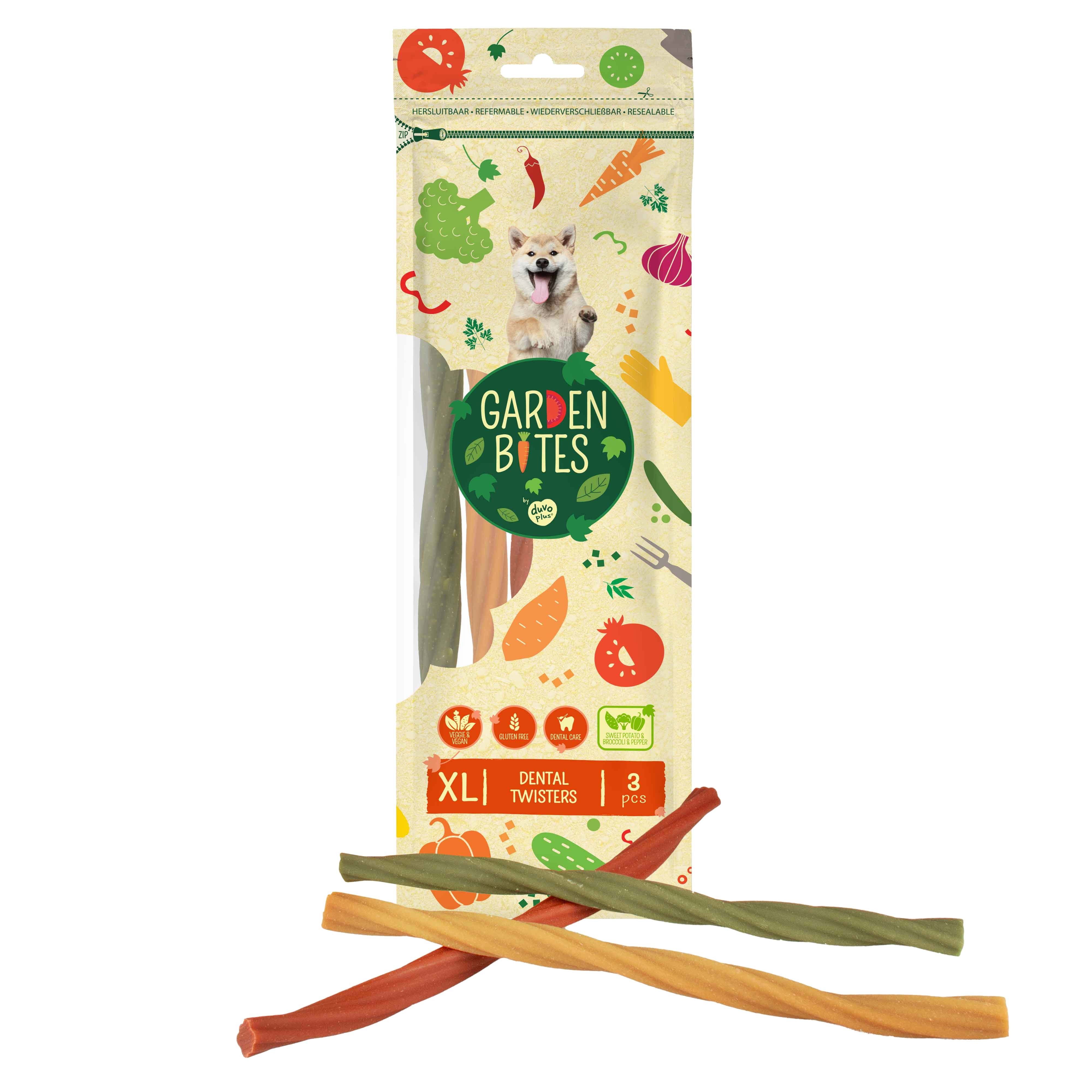 Garden Bites dental twisters hondensnack