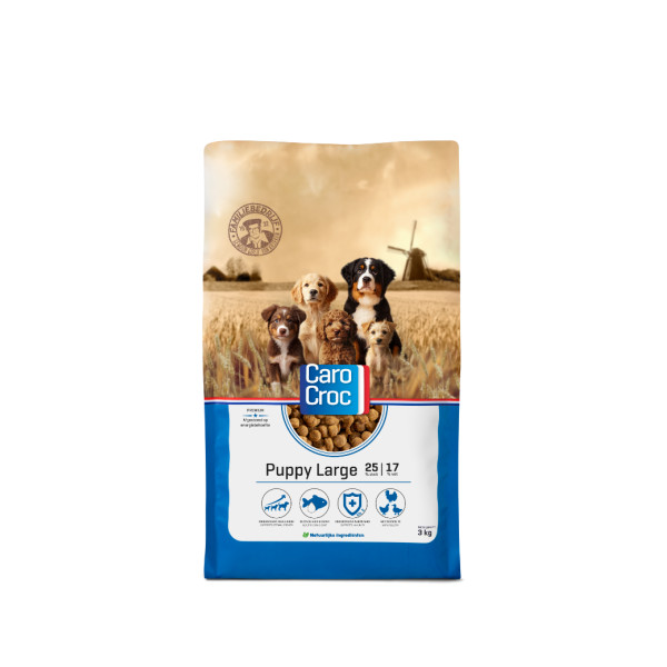 CaroCroc CaroCroc Puppy Large hondenvoer 3 x 3 kg