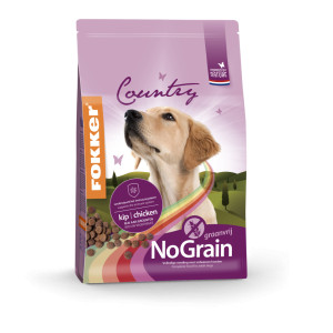 Fokker Country No Grain kip hondenvoer 13 kg