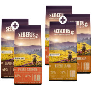 Seberus hondenvoer probeerpakket 3 kg Fresh Salmon + 3 kg Lamb & Potato