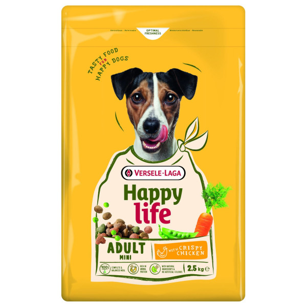 Happy Life Happy Life Adult Mini met kip hondenvoer 2,5 kg