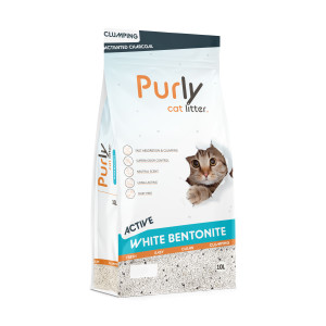 Purly Clumping White bentoniet kattenbakvulling - Active 10 liter