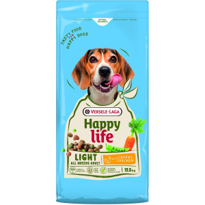 Happy Life Adult Light met kip hondenvoer 12,5 kg afbeelding