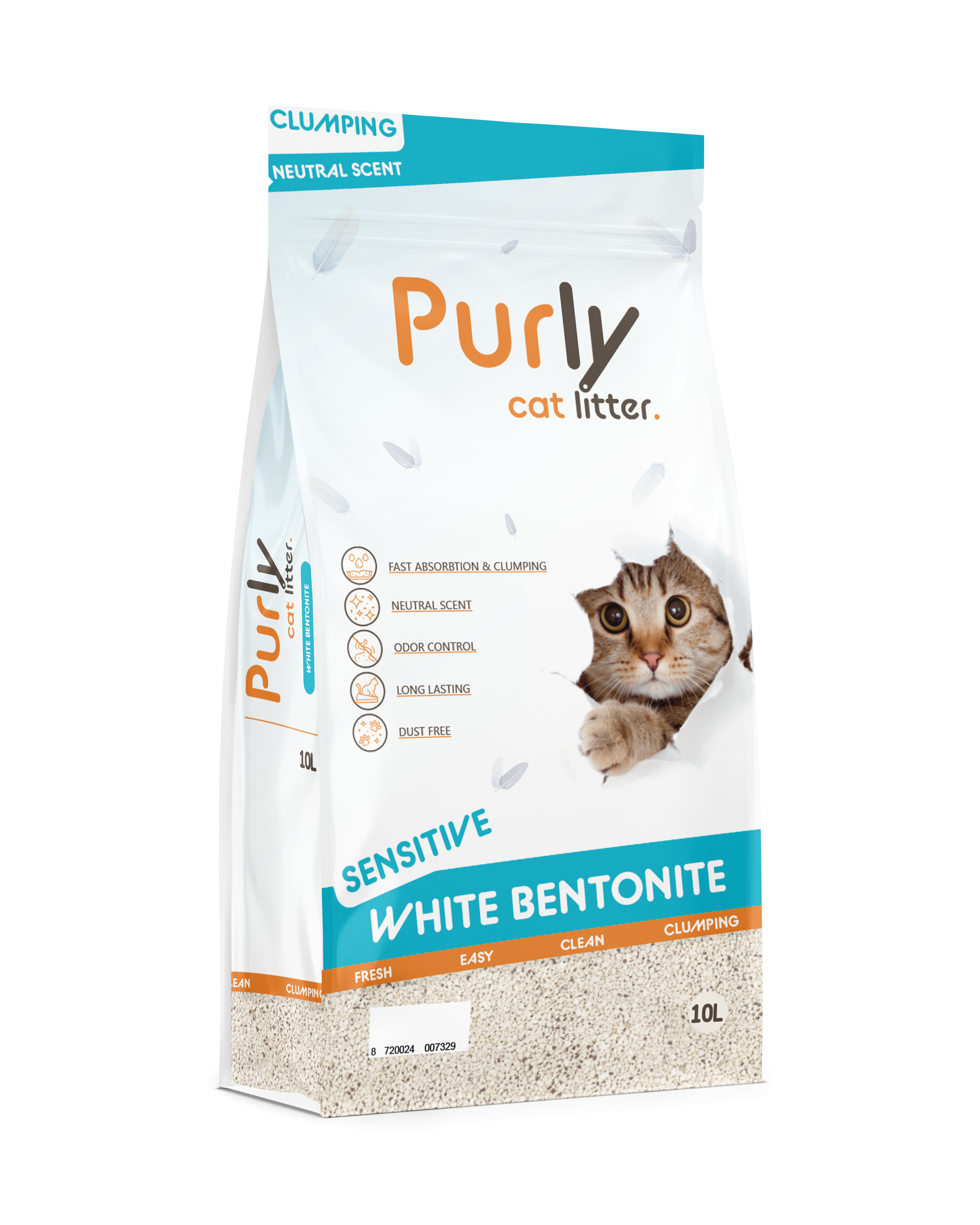 Purly Clumping  White Sensitive kattenbakvulling