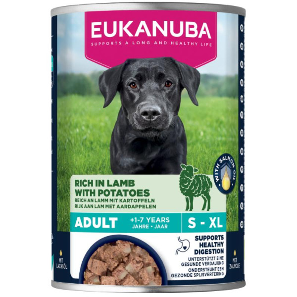 Eukanuba Eukanuba Adult met lam en aardappel natvoer hond 1 tray (6 x 400 g)